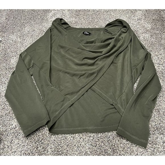 Zyia Active Athletic Front Wrap  Long Sleeve Top Green XL EUC - Picture 1 of 4